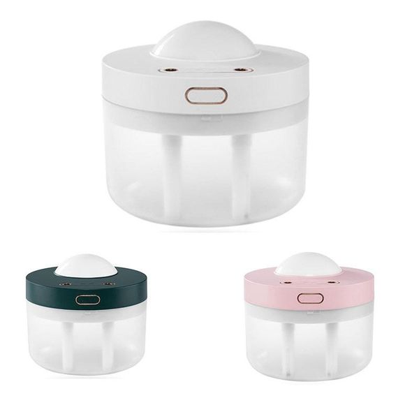 

double spray projection humidifier,portable mist humidifier with starry sky projector light,for bedroom office,etc humidifiers