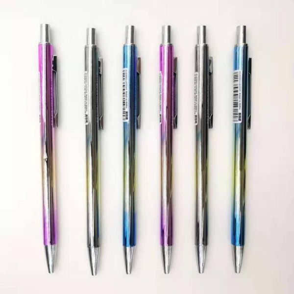 

ballpoint pens 1pcs gradient fashion trendy mechanical pencil, Blue;orange