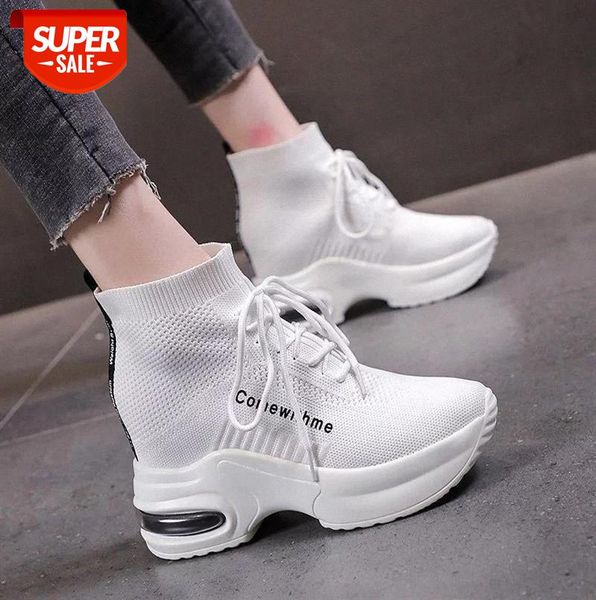 

platform sneakers women spring thick bottom wedges vulcanized shoes high heels ladies footwear female shoes 2021 #lm5o