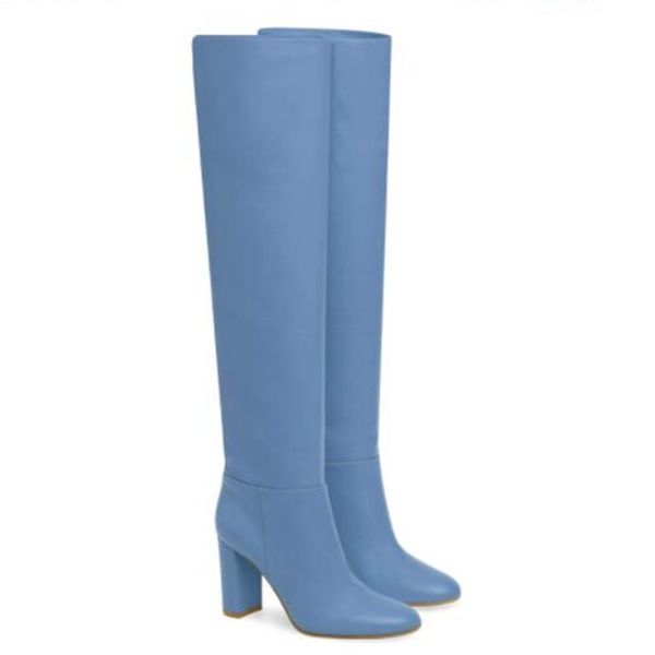 

boots shofoo shoes.beautiful women's boots. about 11cm high heel knee fashion show shoes., Black