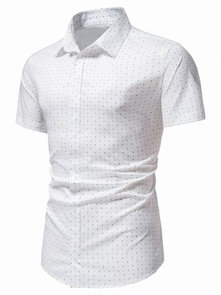 

men allover print shirt 41ij#, White;black
