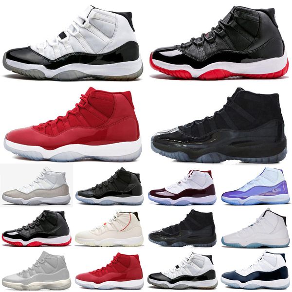 

high og 11 jumpman mens basketball shoes 11s bred 25th anniversary concord 45 gamma blue space jam ovo low legend men women sports sneakers
