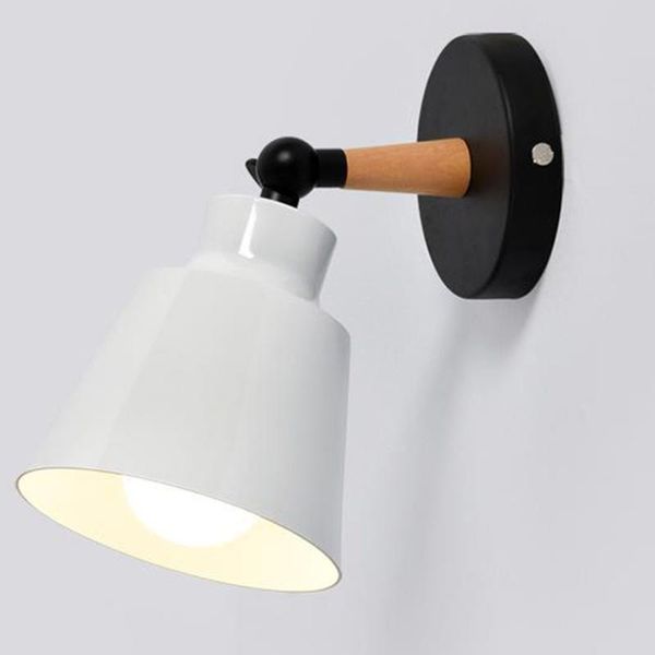 

loft industrial style iron white lampshade wall lamp vintage sconce lighting fixture modern indoor lamps