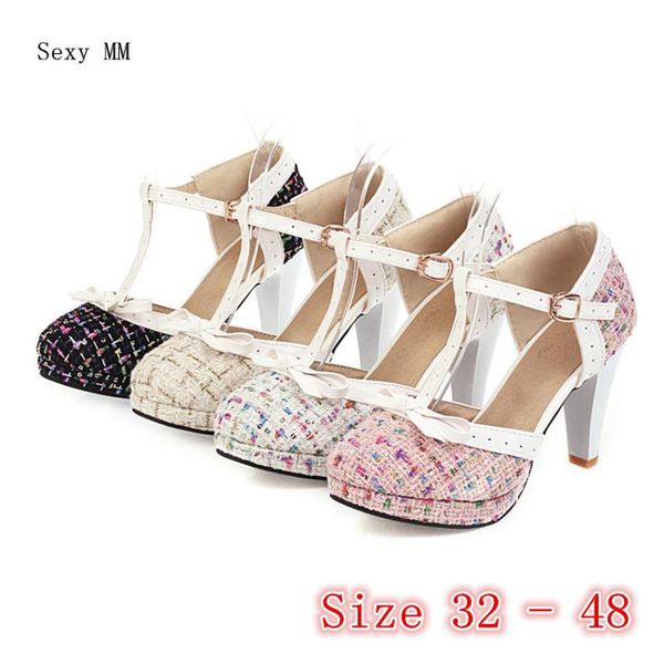 

dress shoes women high heel platform pumps woman heels party kitten small plus size 32 33- 40 41 42 43 44 45 46 47 48, Black