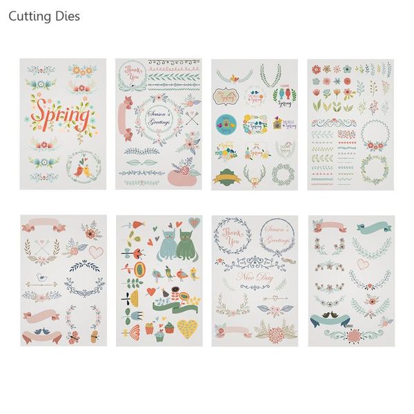 

other arts and crafts 8sheets/lot spring flower transfer printing paper stickers for scrapbooking/ happy planner/ card making/journaling pro