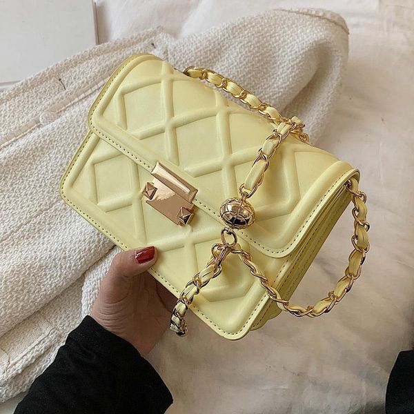 

evening bags small pu leather flap crossbody shoulder bag for women 2021 chain designer simple lady handbags and purses luxury trends