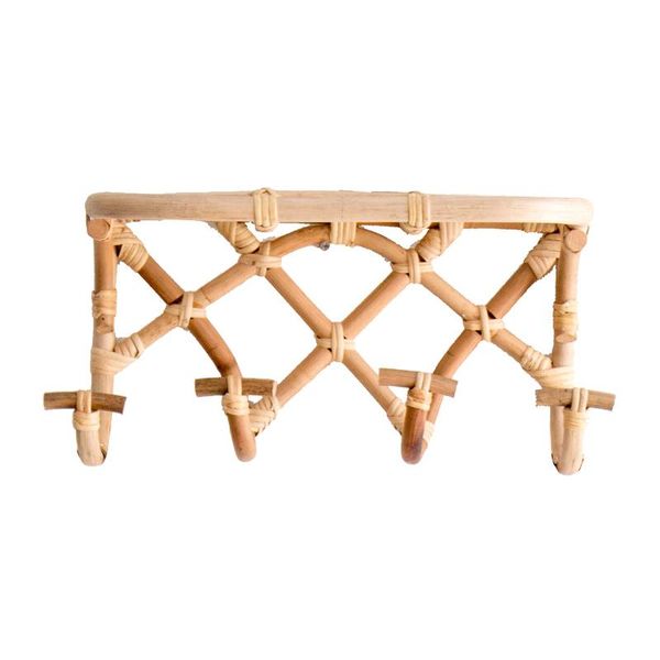

hooks & rails nordic creative handmade rattan wall hook rack for home decoration