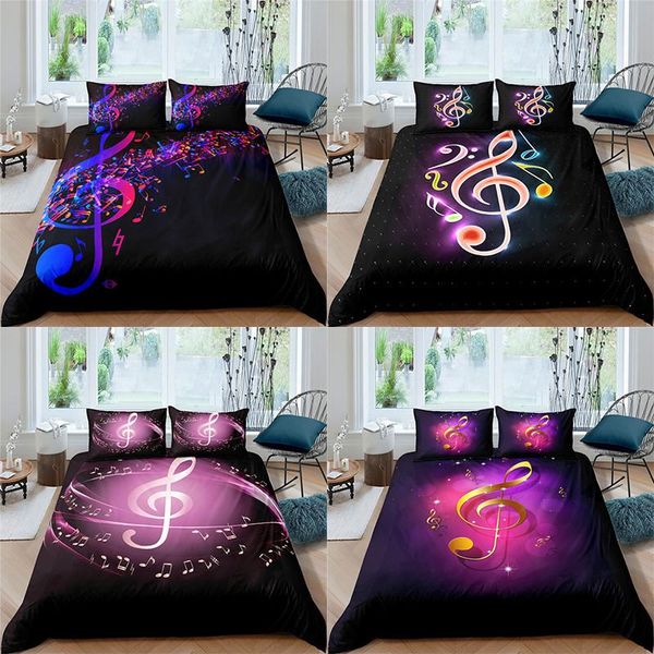 

bedding sets modern music note set home decor creative 3d print duvet cover king  twin full size unique cartoon design bed
