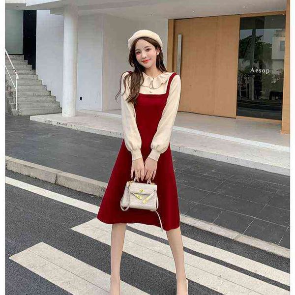 

casual dresses solid color long sleeved knitted slim fit ruffle dresses, Black;gray