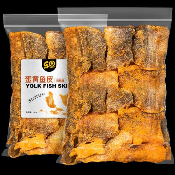 

tools & accessories salted egg yolk crispy fish skin 500g large package seafood instant cod crisp snack dry goods