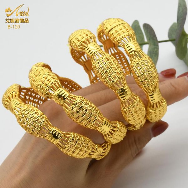 

bangle dubai bangles for women middle east gold plated ethiopian saudi arabia bracelets wedding jewelry african jewellery gifts, Black