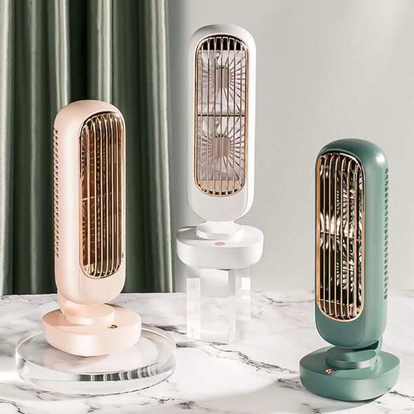 

electric fans portable air conditioning fan summer personal deskhome office usb rechargeable 3-speed adjustable silent cooler