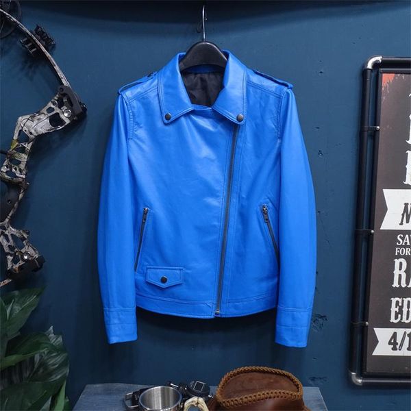 

women's leather & faux 2022 spring autumn fall women coat 100% real genuine sheepskin thin jacket for female ladies motorcycle biker bl, Black