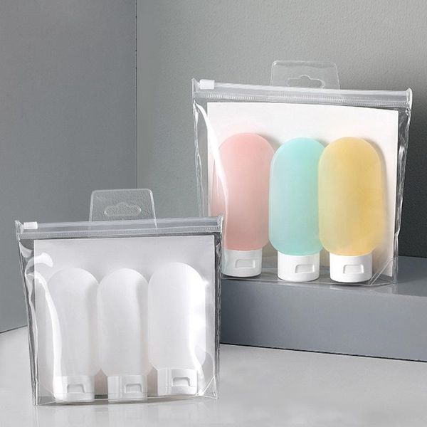 

storage bottles & jars 3 pcs/set nordic style travel refillable bottle kit portable essence shampoo shower emulsion gel container