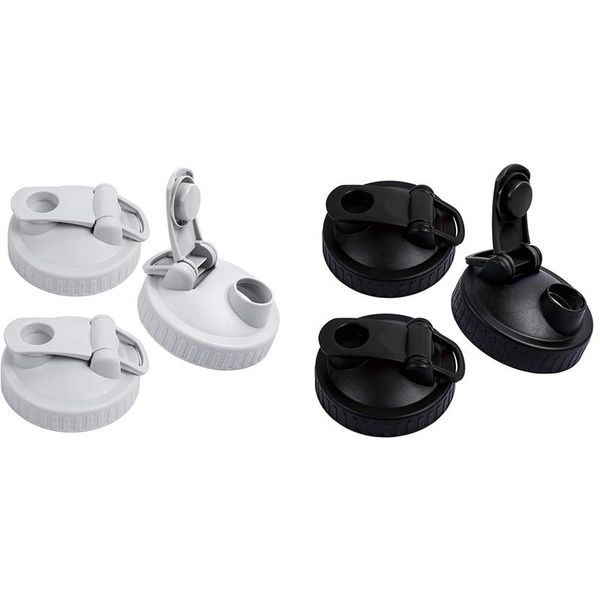 

kitchen storage & organization wide mouth mason jar flip lid with airtight, leak-proof seal and easy pour spout,canning lids for drink (3pcs