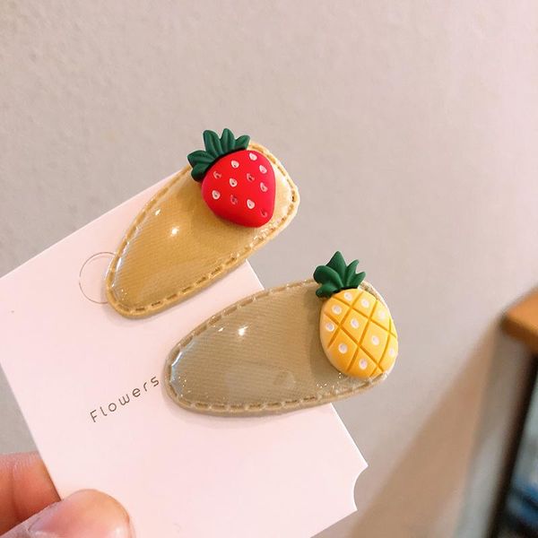 

kids baby hair clips cartoon cute girls fruits bb barrette hairclips children hairgrips accessories, Slivery;white
