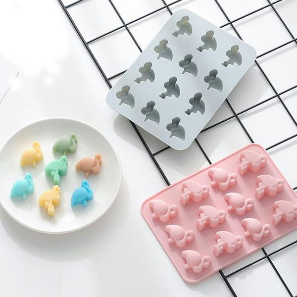 

holes flamingo mold cookies fondant decorating diy cake 3d soap maker cupcake chocolate mould silicone tray ice cube baking & pastry tools