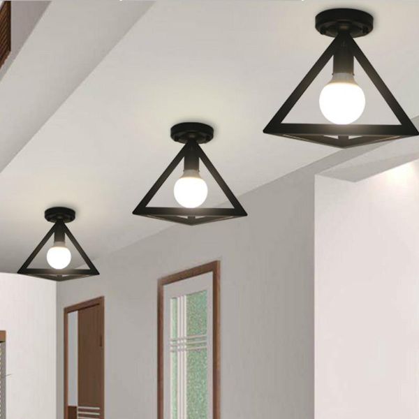 Luz de teto Lâmpada moderna Decoração de loft de metal de estilo industrial iluminação caseira quarto cozinha luminárias de sala de estar