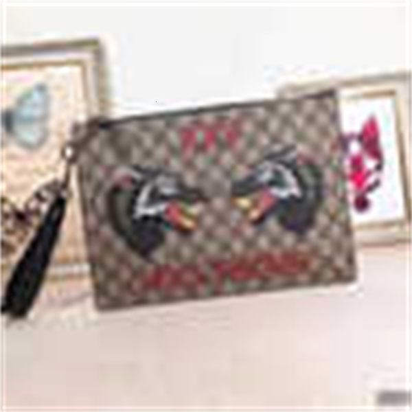 

leather holders brand wallets pouches designer cases real luxury long 473904 chain wallet wolf key card head phone pattern clutch purse clut, Red;black