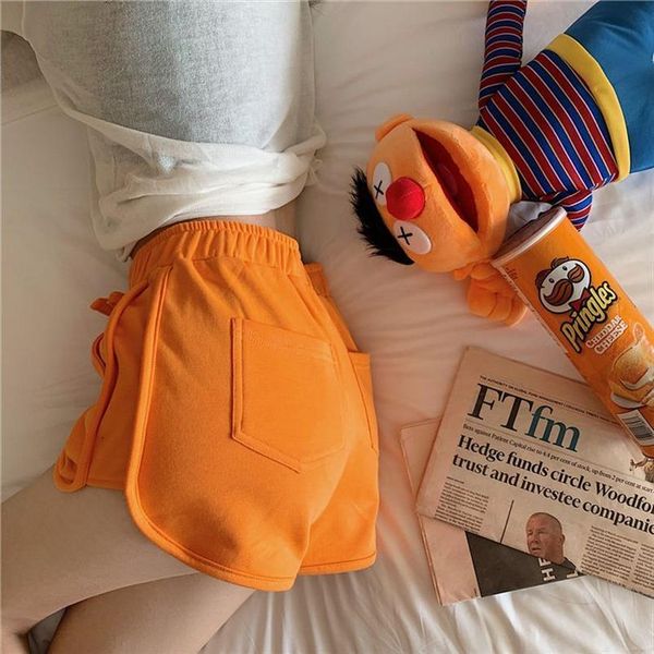 

high waist mini summer womens short clothes punk casual fashion slim solid clothings joggerspants, White;black