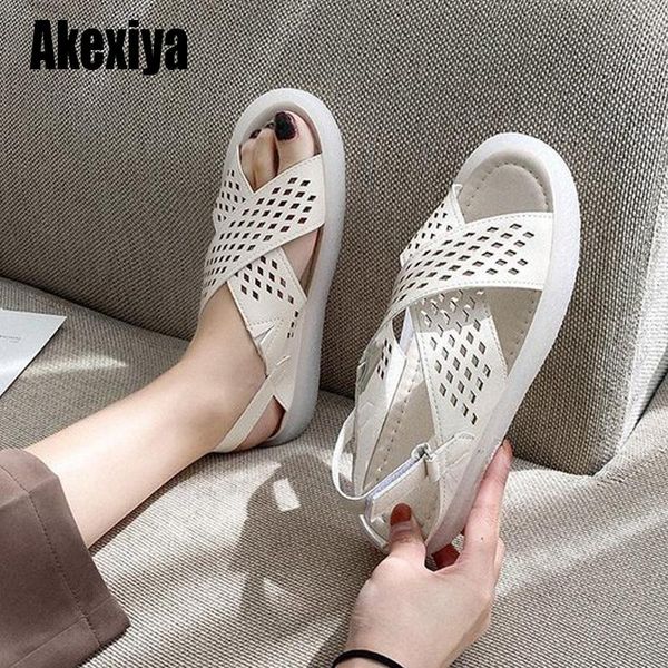 

summer 2021 women's sandals cross hole shoes low-heeled women bc611, Black