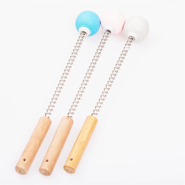 

hand-held multi-purpose knee massager stick golf massage hammer for body wooden handle ball1