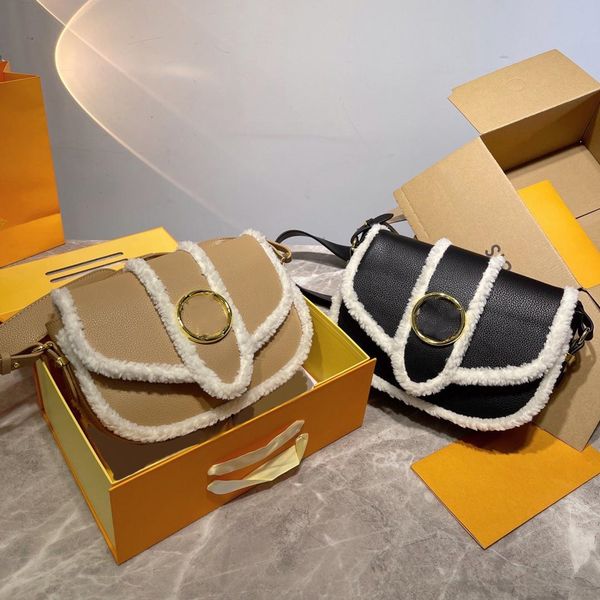 

luxury designer women evening bags paris old flower classic women fur shoulder bag genuine leather fashion crossbody tote