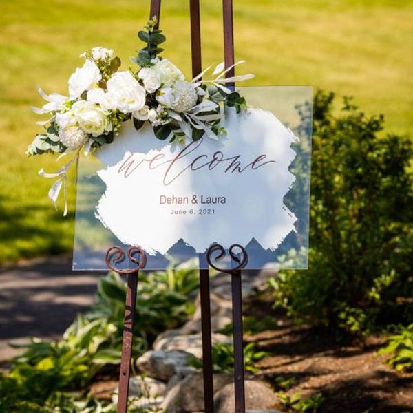 

other event & party supplies plexiglass wedding welcome sign acrylic custom painted back entrance for signature decor