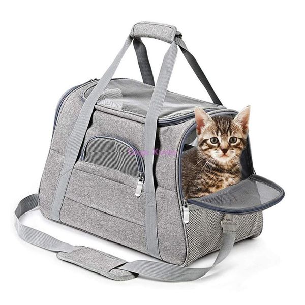 

cat carriers,crates & houses outgoing travel pets handbag with locking safety zipperssoft pet carriers portable breathable foldable bag dog