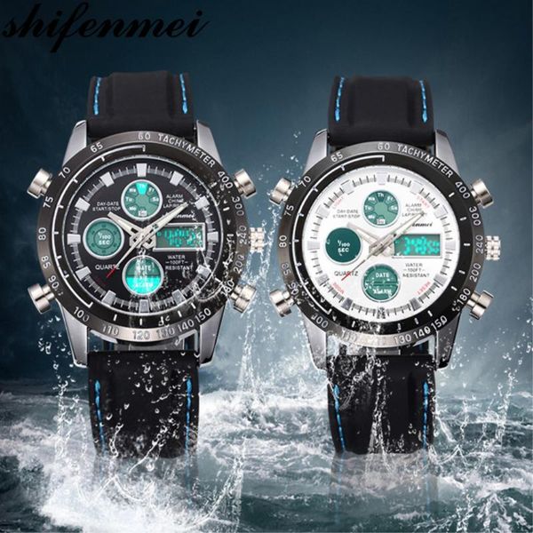 

wristwatches mens watches 2021 men sports military quartz watch man clock digital wristwatch male relogio masculino, Slivery;brown