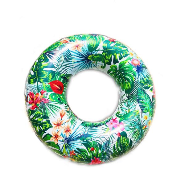 

flamingo pattern printing design inflatable swimming circle 50-120cm, Blue