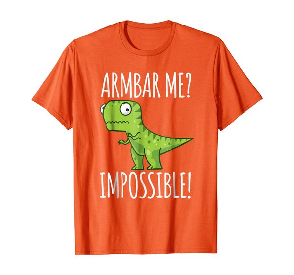 

bjj shirt - brazilian jiu-jitsu armbar t-rex not possible, White;black