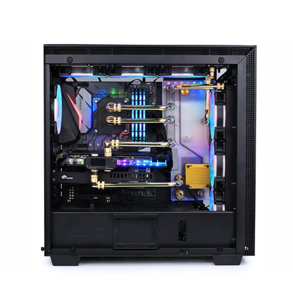 

fans & coolings bykski waterway acrylic board for nzxt h700i computer case 4pin 3pin rbw rgb tank , rgv-nzxt-h700i-p