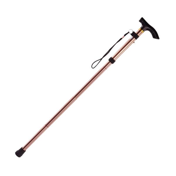 

trekking poles foldable 5 section light weight pole telescope walking cane aluminium alloy anti-slip adjustable stick for