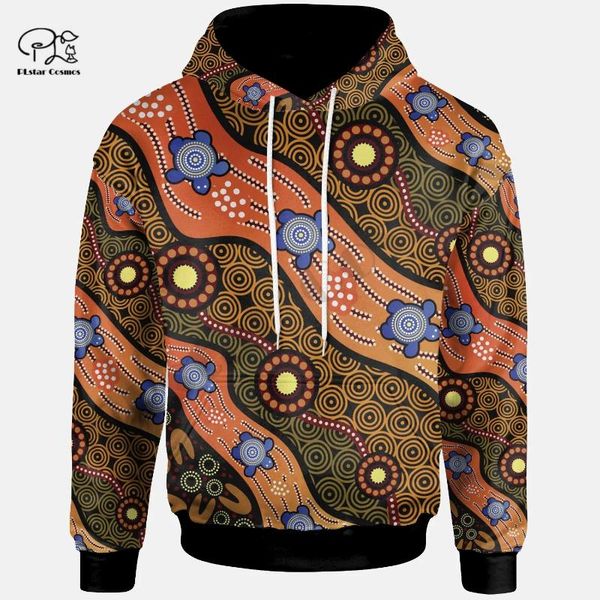 

men's hoodies & sweatshirts plstar cosmos 3dprint est tattoo indigenous australia tribe funny unique harajuku streetwear hoodie/sweat, Black
