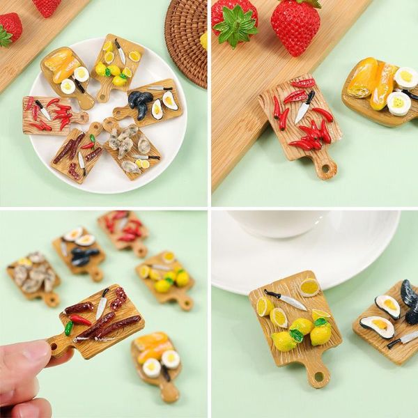 

fridge magnets mini simulation three-dimensional creative resin cutting board refrigerator magnet kitchen accessories dollhouse toys