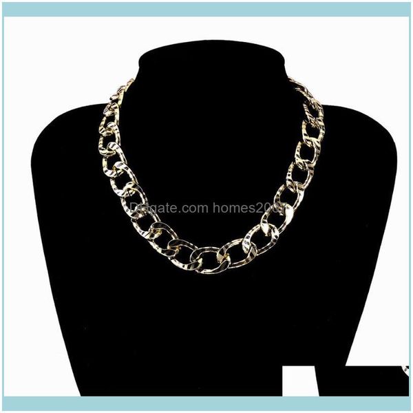 

& pendants jewelryunique aluminum lock choker necklace collares women statement colorful chunky link thick chain necklaces steampunk men jew, Silver