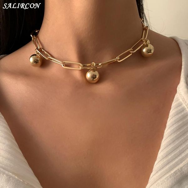 

vintage beads pendant necklace for women goth geometric lock chain on the neck choker aesthetic punk jewelry gift 2021 necklaces, Silver