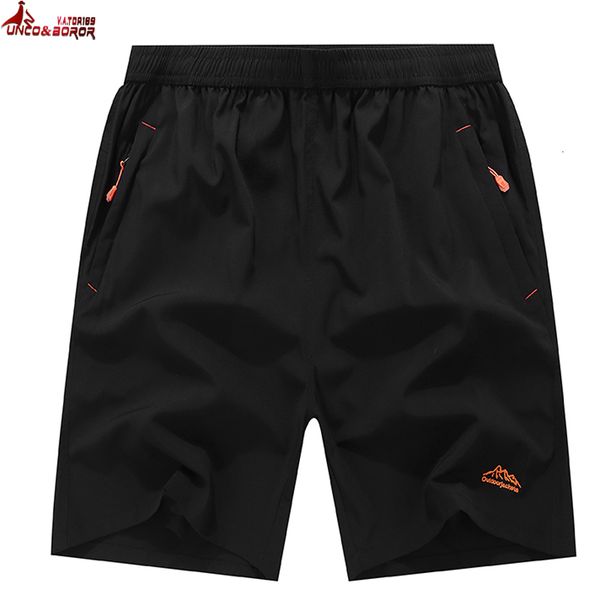 

men's shorts unco&boror summer solid leisure men casual quick-drying short trousers loose elastic waist short big size 9xl,8xl,7xl, White;black