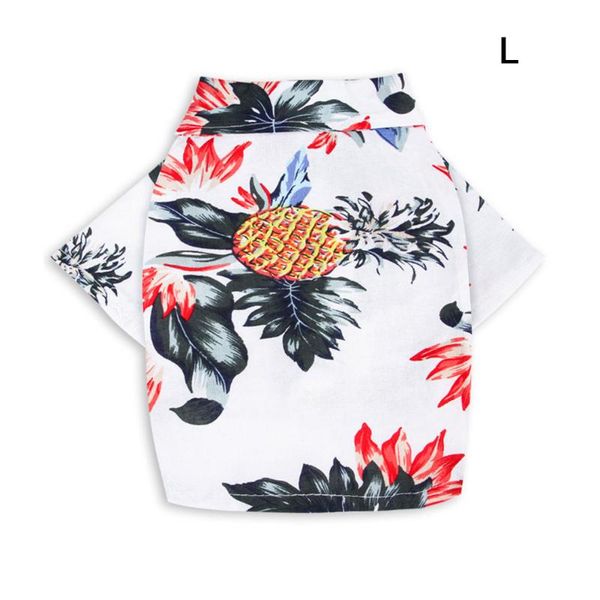 

dog apparel pet cat shirts summer beach clothes comfortable casual floral print hawaiian t shirt beachwear blouse