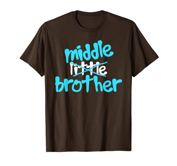 

promoted to middle brother baby announcement funny tee, White;black