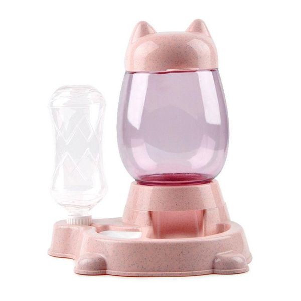 

dog bowls & feeders 2 in 1 2.2l pet automatic feeder cat 528ml drinking bowl large capacity dispenser for