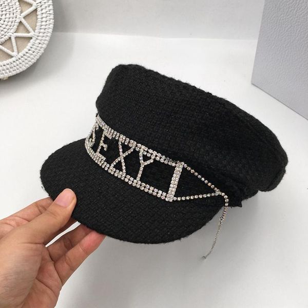 

visors ins tidal autumn winter knitting octagonal cap children beret sboy japanese joker sun hat leisure, Blue;gray