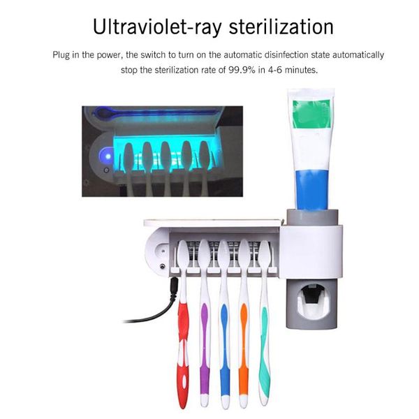 

toothbrush holders sterilizer holder automatic toothpaste squeezers dispenser household bathroom set
