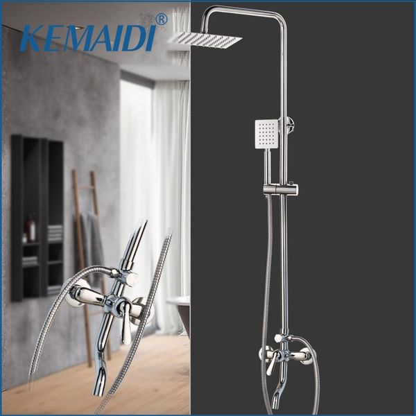 

bath shower faucets set bathroom mixer bathtub taps rainfall wall torneira tap 8 "shower head sets