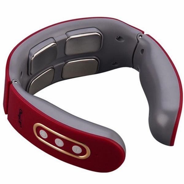 

massage gun ckeyin rechargeable neck therapy massager 3d 4 head magnetic pulse wireless deep tissue heating cervical pain relief device
