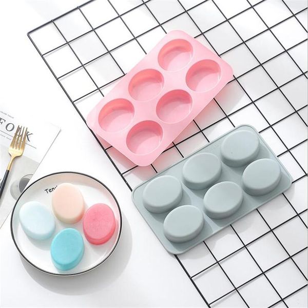

craft tools 6 cavity oval silicone cake mold handmade soap molds diy fondant baking mould making epoxy resin soaps crafts