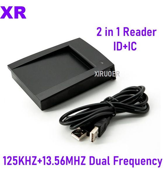 

10sets 2 in 1 card reader dual frequency contactless card reader deskusb rfid id reader ic readers in one device no drive for access control