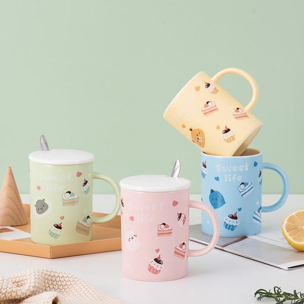

mugs ceramic mug tableware tea coffee kitchen utensils sets gifts cup for handle milk cartoon accessories