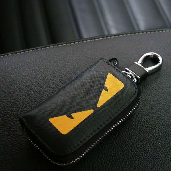 

luxury keychains bags designer key bag monster handmade brand keychain leather stylish key buckle 4 models optional highly quality, Silver